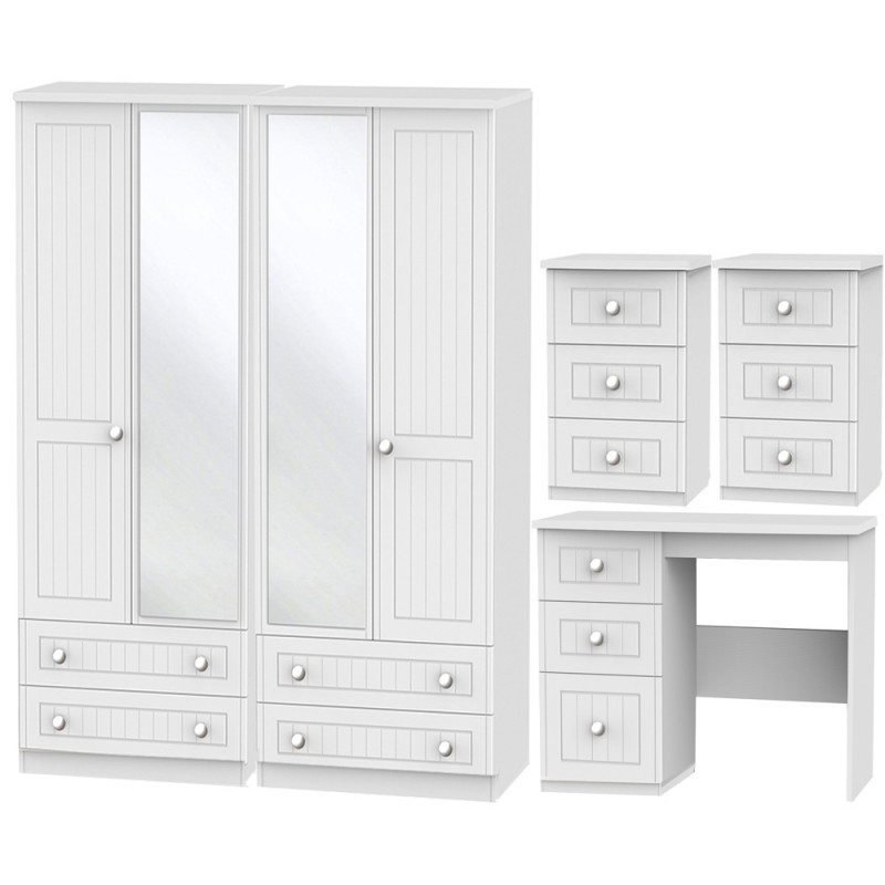 Miami 5 Piece Drawer Bedroom Set Ready Assembled Bedroom Furniture